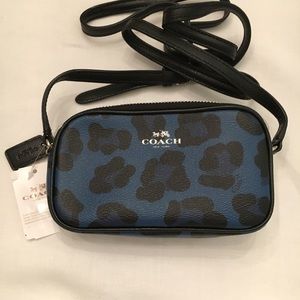 NWT Coach Leather Cross Body Mini - Bl